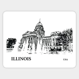 Illinois State USA Sticker
